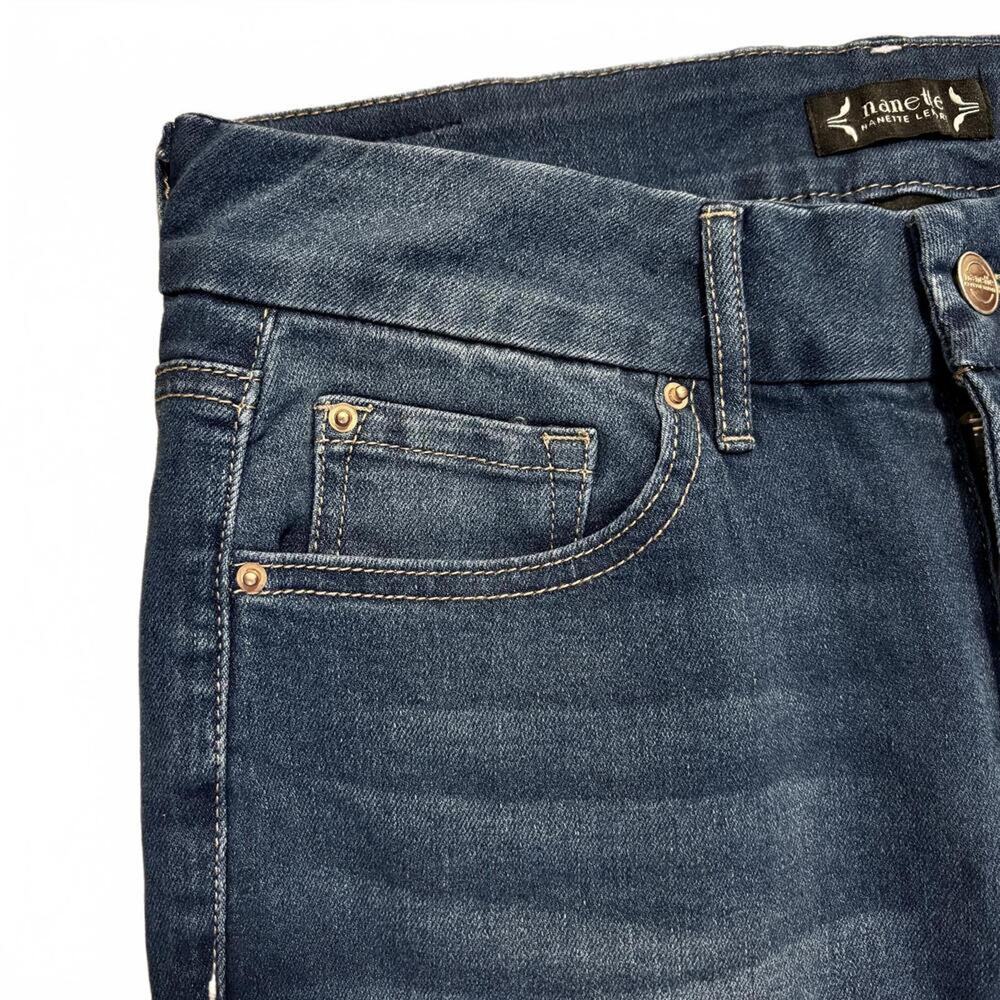 NWT Nanette Lepore Belle High Rise Ankle Skinny Denim Jeans Utility Minimalist - Picture 7 of 9